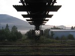 Brnit, overpass above train station